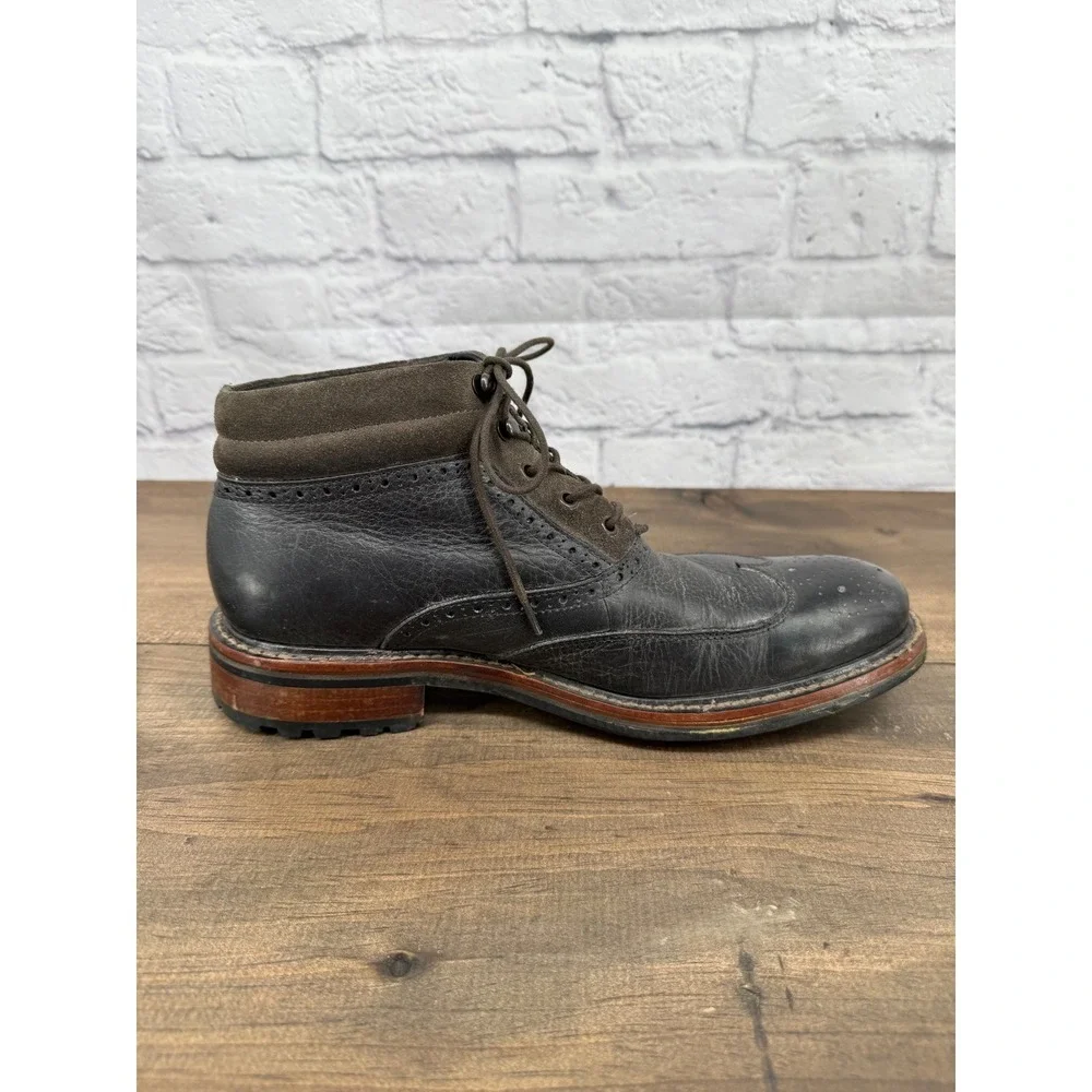 Wolverine 1000 Mile Wingtip Boots Men's 9D Black Leather Chukka Ankle Lace Up